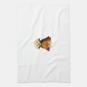 Bichon Fris� Halloween Vampire Pup with Pumpkin Ba Geschirrtuch (Vertikal)