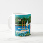 Bichon Frise 1 - Segelboote 1 Kaffeetasse (Vorderseite Links)