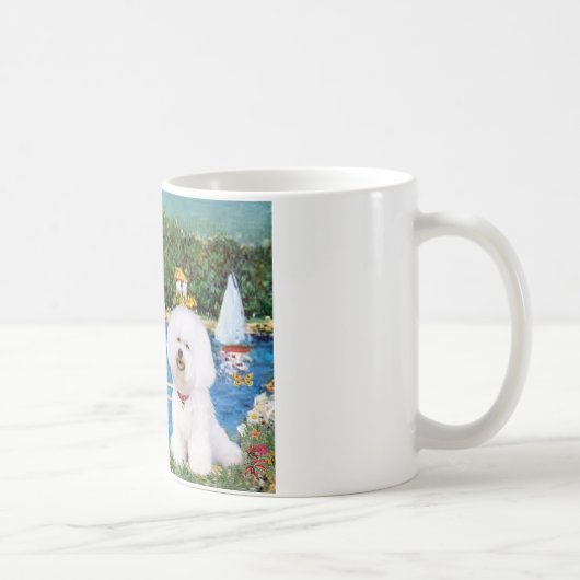 Bichon Frise 1 - Segelboote 1 Kaffeetasse (Rechts)
