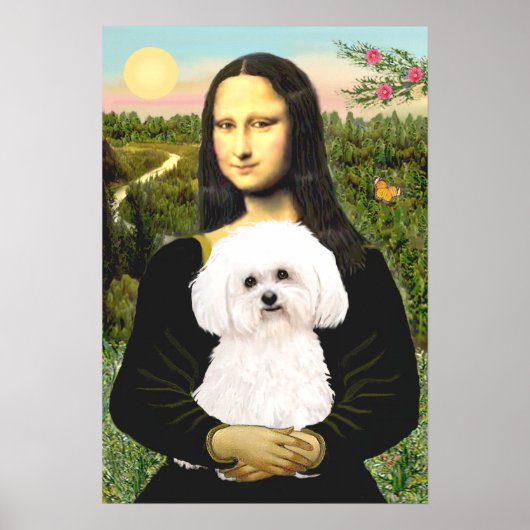 Bichon Frise 2R - Mona Lisa Poster (Vorne)