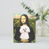 Bichon Frise 2R - Mona Lisa Postkarte (Stehend Vorderseite)