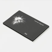 Bichon Frise Abstrakt Art Dog Name Post-it Klebezettel (angewinkelt)