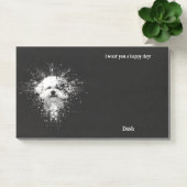 Bichon Frise Abstrakt Art Dog Name Post-it Klebezettel (Büro)