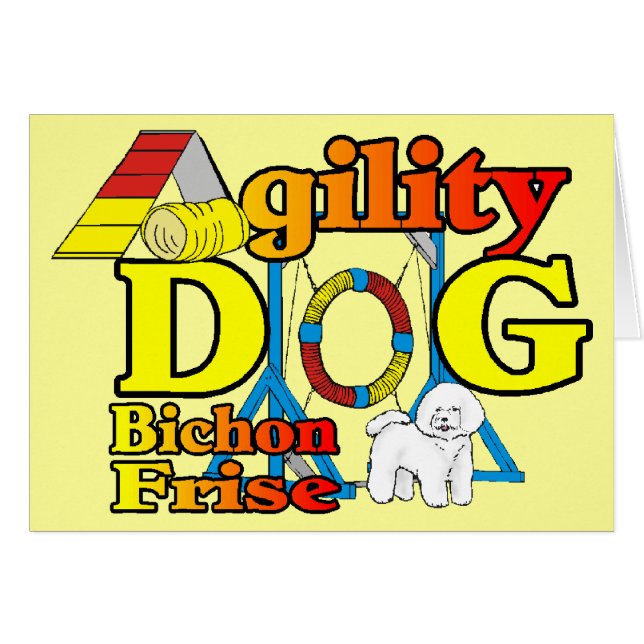 Bichon Frise Agility Geschenke (Vorderseite (Horizontal))