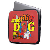 Bichon Frise Agility Laptopschutzhülle (Vorderseite Links)