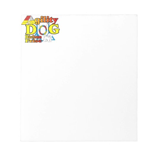 Bichon Frise Agility Notizblock (Vorderseite)