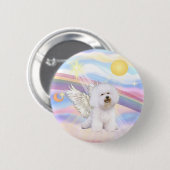 Bichon Frise Angel Button (Vorne & Hinten)