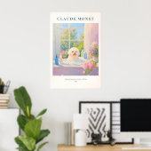 Bichon Frise Art Print Monet Style French Bathroom Poster (Heimbüro)