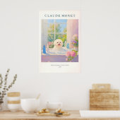 Bichon Frise Art Print Monet Style French Bathroom Poster (Küche)