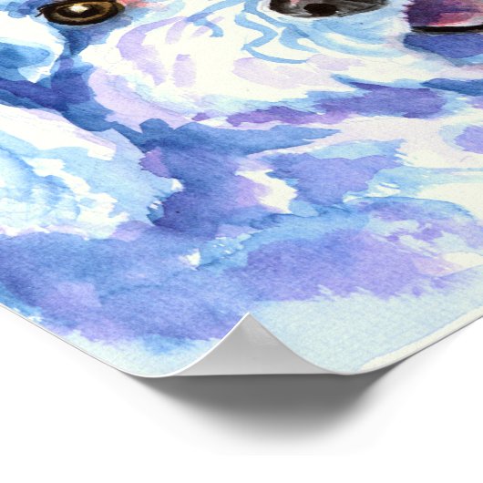 Bichon Frise Art Wall DRINT Poster (Ecke)