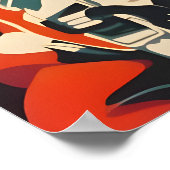 Bichon Frise Astronaut Poster, Bichon Frise Retro Poster (Ecke)