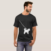 Bichon Frise auf einem Leash Hund Mama Vater Haust T-Shirt (Vorne ganz)