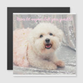 Bichon Frise Ballerina Weihnachten Positive Vibes Magnetkarte (Vorne/Hinten)