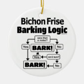 Bichon Frise Barking Logic Keramik Ornament (Vorne)