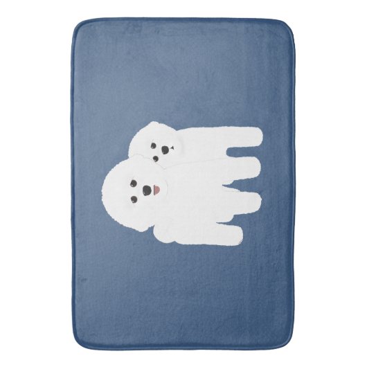 Bichon Frise Bathmat Badematte (Vorderseite Vertikal)