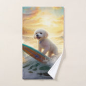 Bichon Frise Beach Surfmalerei Badhandtuch Set (Handtuch)