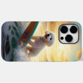 Bichon Frise Beach Surfmalerei Case-Mate iPhone Hülle (Rückseite (Horizontal))