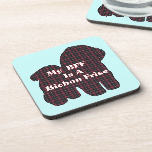 Bichon Frise BESTE FREUNDIN Getränkeuntersetzer (Linke Seite)