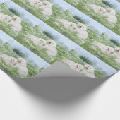 Bichon Frise Bluebonnets Geschenkpapier (Ecke)