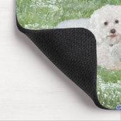 Bichon Frise Bluebonnets Mousepad (Ecke)