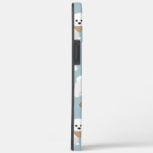 Bichon Frise Bones and Paws Blue Case-Mate iPhone Hülle (Rückseite / Rechts)