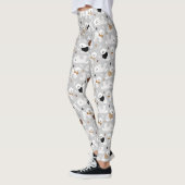 Bichon Frise Bones and Paws Gray Leggings (Links)