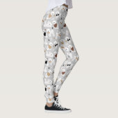Bichon Frise Bones and Paws Gray Leggings (Rechts)