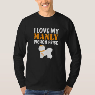 Bichon Frise Canine Boy Hund Gender Reveal Cut T-Shirt