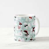 Bichon Frise Christmas Blue Coffee Tasse (VorderseiteRechts)