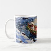 Bichon Frise Christmas Boat Holiday Kaffeetasse (Links)