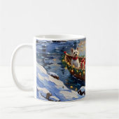 Bichon Frise Christmas Boat Holiday Kaffeetasse (Links)