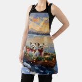 Bichon Frise Christmas Boat Holiday Schürze (InSitu)