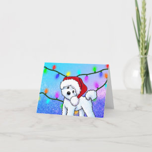 Bichon Frise Christmas Card Feiertagskarte