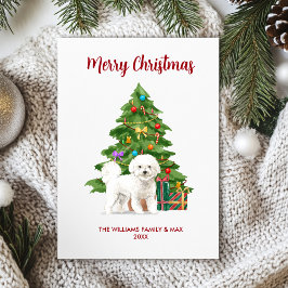 Bichon Frise Christmas Card Feiertagskarte