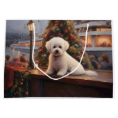 Bichon Frise Christmas Cruise: Pawsome Holiday Große Geschenktüte (Vorderseite)