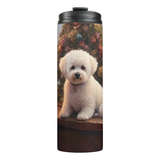 Bichon Frise Christmas Cruise: Pawsome Holiday Thermosbecher (Vorderseite)