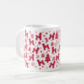 Bichon Frise Christmas Design Kaffeetasse (Vorderseite Links)