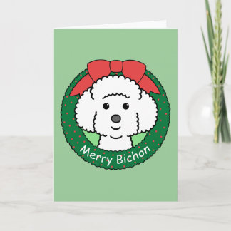 Bichon Frise Christmas Feiertagskarte