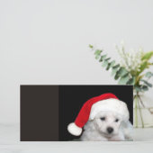 Bichon Frise Christmas Feiertagskarte (Stehend Vorderseite)