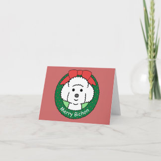Bichon Frise Christmas Feiertagskarte