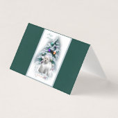 Bichon Frise Christmas Folded Card (Vorderseite)