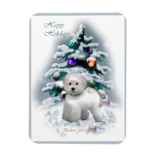 Bichon Frise Christmas Geschenke Magnet (Vertikal)