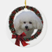 Bichon Frise Christmas Geschenke Ornament (Hinten)