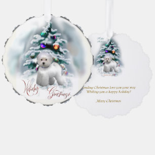 Bichon Frise Christmas Geschenke Ornament Karte