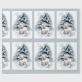 Bichon Frise Christmas Geschenkpapier (Flach)