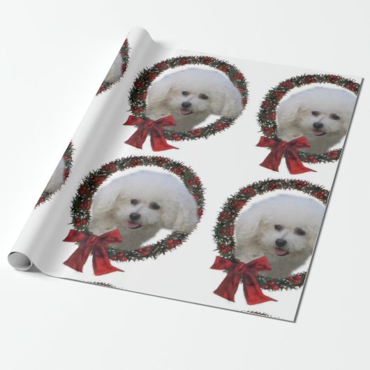 Bichon Frise Christmas Geschenkpapier (Ungerollt)