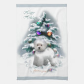 Bichon Frise Christmas Handtuch (Vertikal)