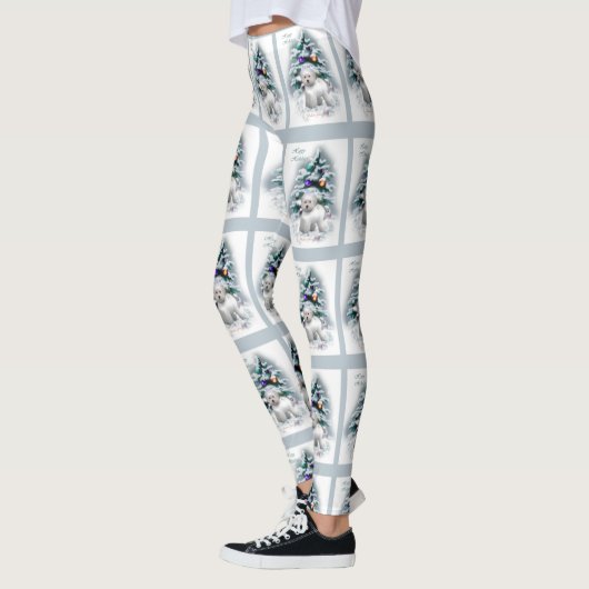 Bichon Frise Christmas Leggings (Links)
