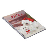 Bichon Frise Christmas Notizblock (Rechte Seite)