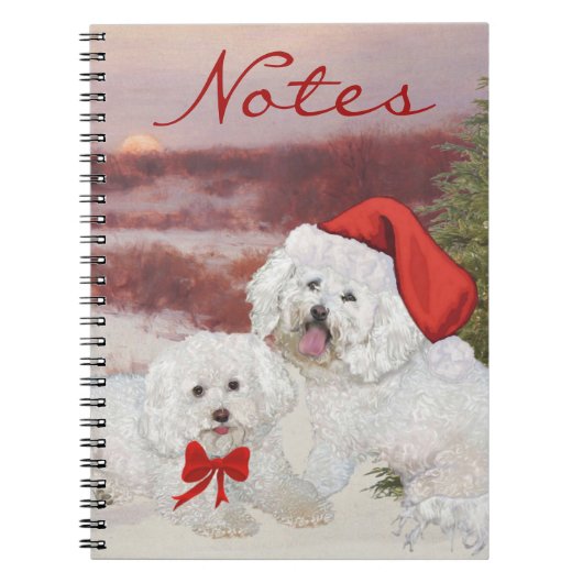 Bichon Frise Christmas Notizblock (Vorderseite)